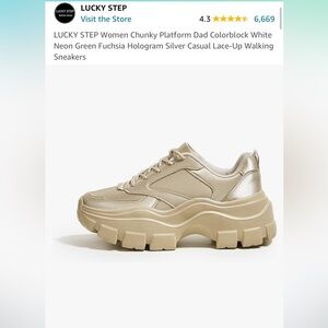 Rose Gold/Gold Sneakers Size 10